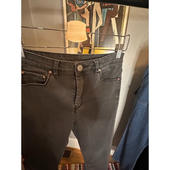 Asos Black Acid Wash Super Skinny Ankle Jeans - Picture 4 of 8